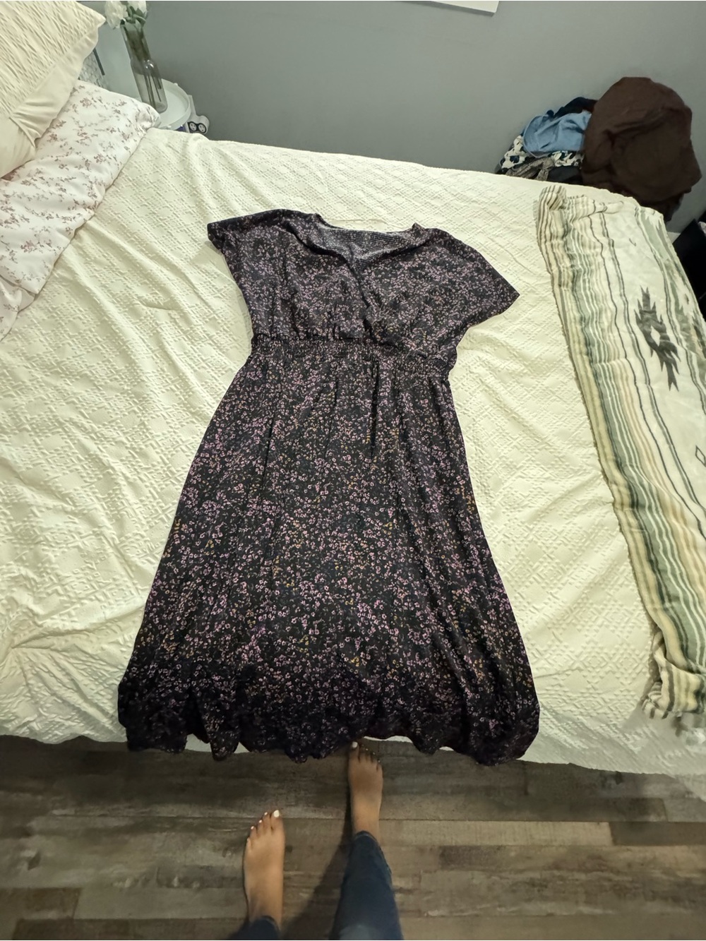 Reitmans Dark Purple Floral Maxi Dress